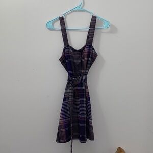 Forever 21 Purple Plaid Mini Dress